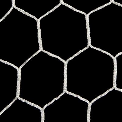 Pair of 4mm Hexagonal Box Profile Football Nets (2m Runback)