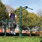 Outdoor workout fitness stations open at Jessica Clinton