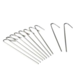 Steel Ground Pegs (Pack of 10 / 180mm Long)